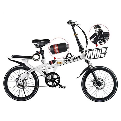 Folding Bike : YANGHAO- Folding Bicycle Women's Ultra-Light Adult Portable Work Adult Male Light 20-Inch Small Variable Speed Bike, C, 20 Inches OUZDZXC-9 (Color : A, Size : 16 Inches)