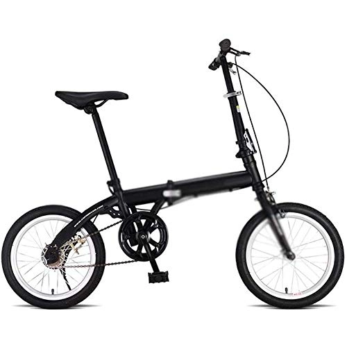 Folding Bike : YANGMAN-L Folding Bike Commuter, Folding Bicycle City Aluminum Disc Brake 16 Inch Wheels Portable Bicycle To Work School Commute