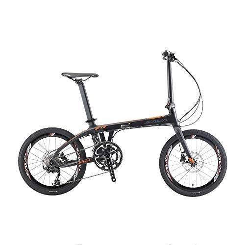 Folding Bike : YANGSANJIN 20-Inch Light Weight Disc Brake Folding Bike Suitable for Students, Office Workers, Urban Environment and Commuting, Black