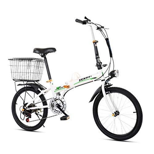 Folding Bike : YANXIH 20 Inch Folding Variable Speed Bicycle, Men's And Women's Bicycle, Ultra-light Portable Small Wheel Adult Student Bike (Color : T1)