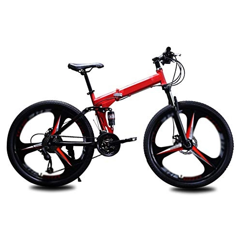 Folding Bike : YBZX 26 Inches Variable Speed Folding Bikes for Adult Foldable Mountain Bike 3 Cutter Wheels Road Bikes for Men and Women