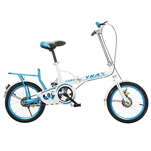 Folding Bike : YEARLY Adults folding bicycles, Foldable bikes Men's and women's Ultra-light Children's Students Foldable bicycle-Blue 20inch