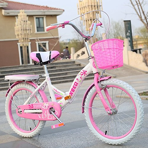 Folding Bike : YEARLY Children's foldable bikes, Student folding bicycles Light portable Primary schoolchild Foldable bikes For 5-7 years old-pinkA 16inch