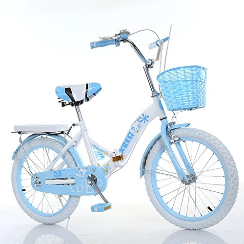 Folding Bike : YEARLY Children's foldable bikes, Student folding bicycles Light portable Primary schoolchild Foldable bikes For 8-12 years old-blue A 20inch