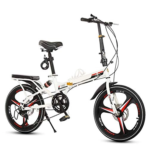 Folding Bike : YEDENGPAO Folding Bicycle, Adult Women's Men's 20-Inch Variable Speed Adult Student Ultra Light Portable Bicycle, Adult Mountain Bike 7 Speed Mountain Bike Bicycle