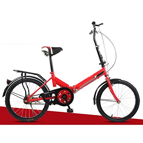 Folding Bike : YEDENGPAO Folding Bike, Universal Wayfarer Unisex 6 Speed Folding Bike, 330 Mm (13 Inch) Frame And 20 Inch Wheels, Red
