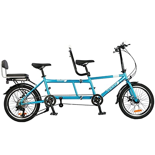Folding Bike : YGuoMing 20 Inch Bikes for Adults, city Tandem Folding Bicycle, Variable Speed Bike Riding Couple Entertainment Universal Wayfarer, Foldable Disc Brake Travel Bikes