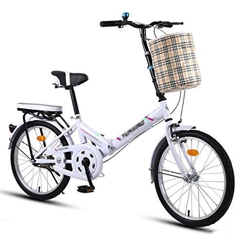 Folding Bike : YICOL Folding Bike, 20 Inch Lightweight Mini Compact Bike, Tensile Streamlined Frame Bicycle with Anti-Skid and Wear-Resistant Tire (Cyclists Height: 135-180cm)