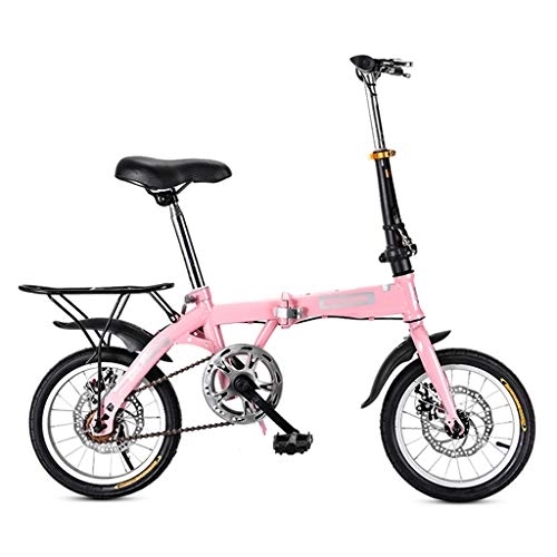 Folding Bike : YICOL Folding Bike, Foldable Compact Bicycle with Anti-Skid Tire and Dual Disc Brake (Wheel Diameter: 50cm)