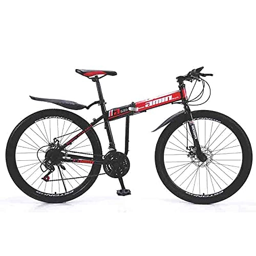 Folding Bike : YISHENG A Deformable Foldable Bicycle With 24-speed Semi-alloy Front And Rear Brakes. City Commuter Bicycles Are Unisex And Are Very Convenient To Fold Up. Red Is Essential For City Travel
