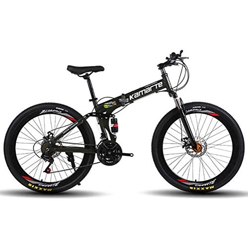 Folding Bike : YOUSR Commuter City Hardtail Bike Mens MTB 26 Inch, 27 Speed Dual Suspension Mountain Bicycle Black