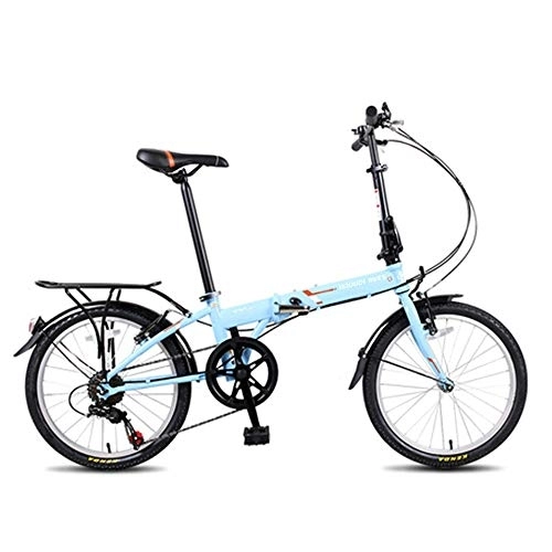 Folding Bike : YQ&TL 20 Inch 21Speed Folding Bikes with disc Brake for Men Women Full MTB Fitness Outdoor Leisure Cycling City Bike City Bike Bike for Adults C