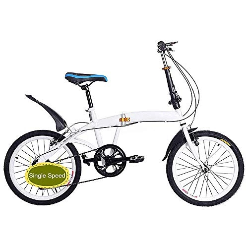 Folding Bike : YSHUAI 20 Inch Single Speed City Folding Bike, Folding Bike Leisure Folding Bikes Folding Bicycle Mini Compact Bike for Students, Office Worker, Men And Women