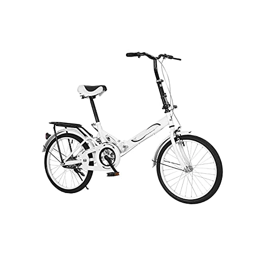Folding Bike : YUANWEIWEI Adult Folding Bike，20-in Mini Compact Bicycle，High Tensile Steel Lightweight Bike，for Men Women And Teens