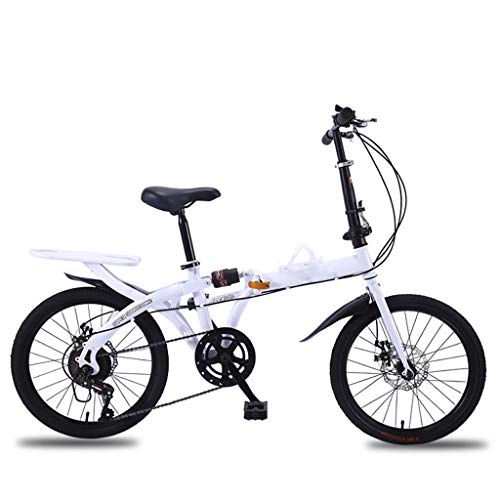 Folding Bike : YUEXIN 16 Inch / 20 Inch Foldable Mountain Bike Folding Fully Assembled Bikes Variable Speed Shock-Absorbing Bicycle Adult Student Men and Women Outdoor City Cycling Travel