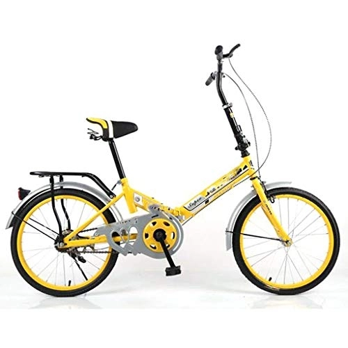 Folding Bike : YUEXIN 20 Inch Folding Bicycle, Folding Mountain Bike Female Student Single Speed Variable Speed Damping Bicycle, Bicycle Portable Folding Bicycle, shockabsorption