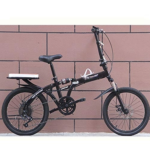 Folding Bike : YUEXIN Folding Bike, Foldable Mountain Bike Bicycle 16 Inch / 20 Inche Steel Frame Dual Disc Brake Double Shockabsorption Damping Bicycle Variable Speed Adult Student Portable Bicycle