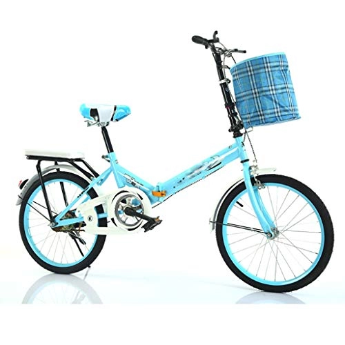 Folding Bike : YUEXIN Folding Speed Bicycle 20" Lightweight Folding City Bicycle Bike Women's Work Ultra Light Variable Speed Portable Adult Small Student Male Bicycle Folding Carrier Bicycle Bike