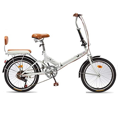 Folding Bike : YUHT 20-Inch Wheel Folding Bike, Great For Urban Riding And Commuting, 6 Speed Comfort Bikes, Carbon Steel Frame, Shock Absorption City Bikes Bicycles For Adult Men Women Student Unicycle