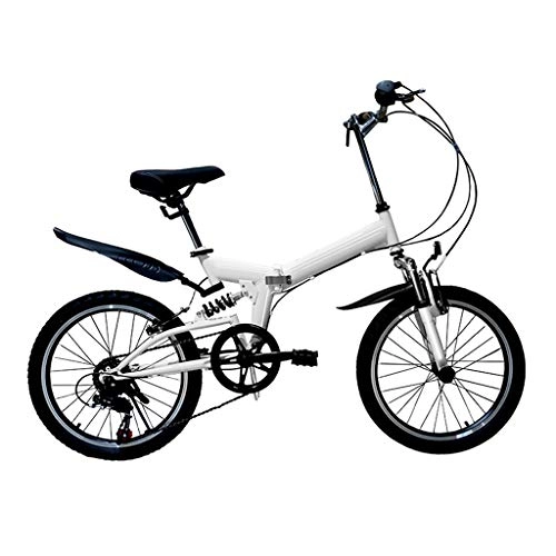 Folding Bike : YUN&BO Folding Bicycles 20 Inch, Mountain Bike Men And Women Snow Bicycles with Shock Absorption, Shifting Student Cycling for Travel Work Out