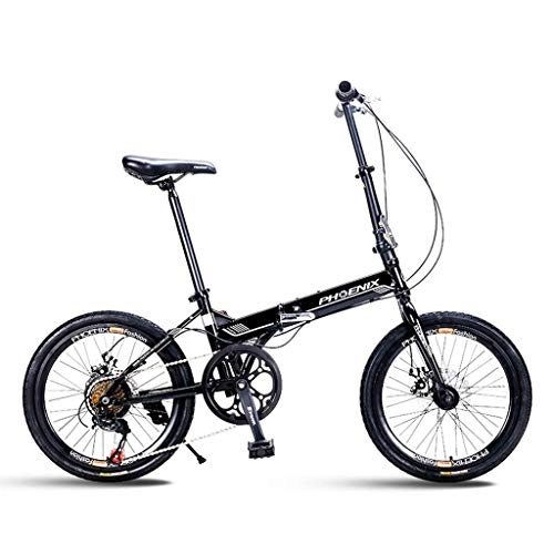 Folding Bike : Yunyisujiao Bicycle Mountain Bike Folding Bicycle Unisex 20 Inch Small Wheel Bicycle Portable 7 Speed Bicycle (Color : RED, Size : 150 * 30 * 60CM)