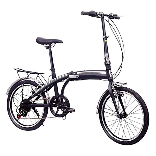 Folding Bike : Yunyisujiao Compact Bicycle Urban, 20in Suspension Folding Bike, 6 Speed Foldable Bike Lightweight, For Men Women Lightweight Folding Casual Bicycle