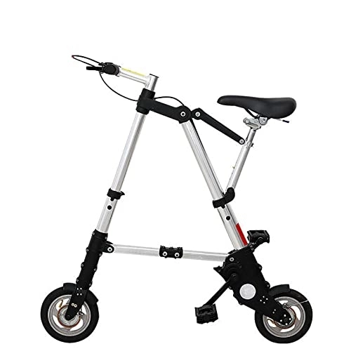 Folding Bike : YUNZHIDUAN Folding Bike, Foldable Bicycle for Adult Student, 8in / 10in Wheels, Aluminum Alloy Frame, Limited ​80kg