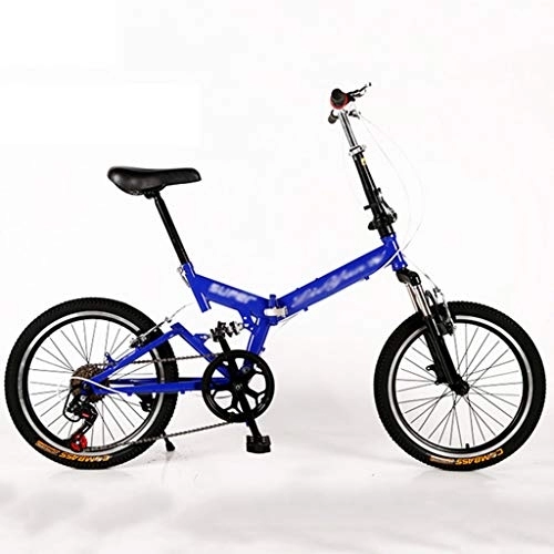 Folding Bike : YYSD 20 Inch Folding Bike for Adult Men and Women Teens, Mini Lightweight Variable Speed Foldable Bicycle, Double Disc Brake, for Student Office Worker Urban Environment