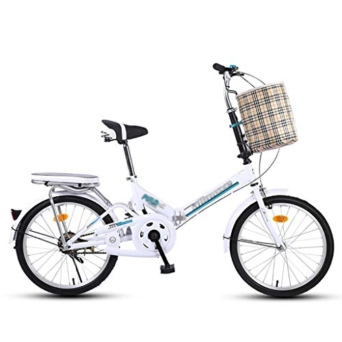 Folding Bike : YYSD 20 inch Folding City Bike Bicycle Single Speed Adult Bicycle with Mudguard - 8s Folding