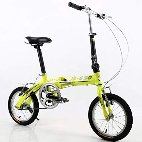 Folding Bike : YYSD Mini Lightweight Alloy Folding City Bike Bicycle Student Bikes for Adults Men and Women - Maximum Load 120kg