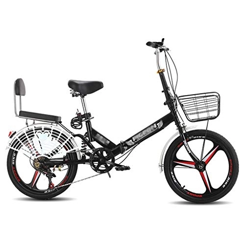 Folding Bike : YYSD Portable Foldable Bicycle Variable Speed Ultra Light Dual Disc Brakes Bike High Carbon Steel Shock Absorber Bicycle for Adult Student Children