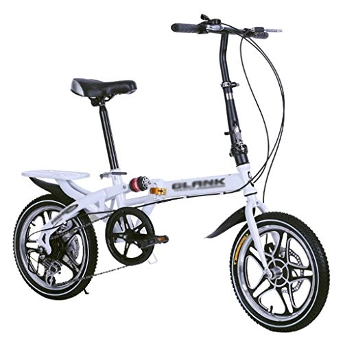Folding Bike : ZDXC Folding Bike - Foldable Bike with Rear Bracket - Lightweight City Bicycle with Variable Speed for Men and Women Student