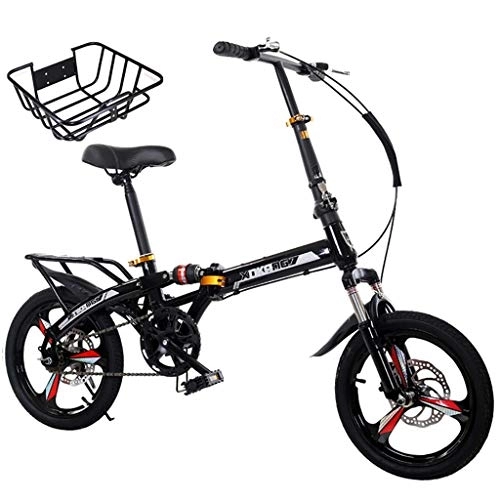 Folding Bike : ZDXC Mini Men and Women Folding Bicycle, Variable Speed Lightweight Folding Bike Double Disc Brake Mountain Bicycle Urban Commuters for Adults Students