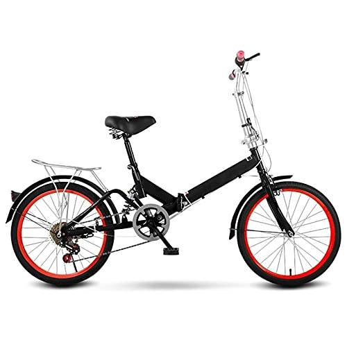 Folding Bike : ZHANGAIGUO 26 Inch Folding Bicycle, Women'S Light Work Adult Ultra Light Variable Speed Portable Adult Small Student Male Bicycle Folding Carrier Bicycle Bike (Color : Black)