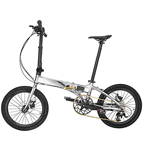 Folding Bike : ZHANGOO Mountain Bike White Folding Bike 20 Inches Bicycle Anti-skid And Wear Resistant Tires, High Carbon Steel Frame And Comfortable Seat