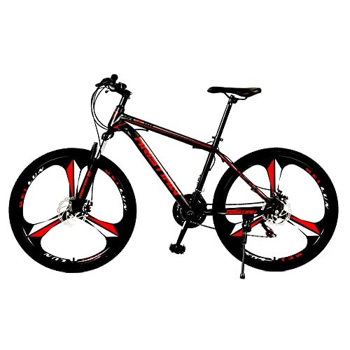 Folding Bike : ZHCSYL Three-wheel Folding Bicycles For Adults And Teenagers, 67 Inches (about 179 Cm Body), 27-speed Gearbox, Very Convenient To Carry, Red