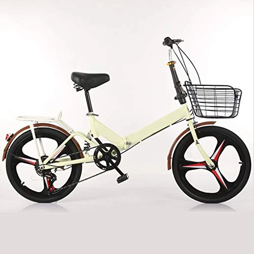 Folding Bike : ZHEDYI 16in / 20in Single Speed Mountain Bike Folding Bike, Womens Bike，Mens Bicycle， Hybrid Bike City Bike, Aluminum Easy to Fold ，Bicycle Seats for Comfort (Color : C, Size : 16 in)
