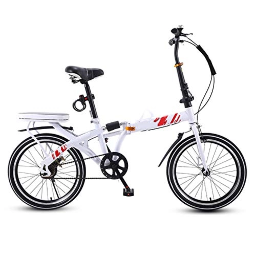 Folding Bike : ZHEDYI 20in Single-speed Folding Bike, Ultra-light Portable Compact Bikes for Women, 7-speed Small Mini Commuting Bicycle for Work, Rear Carrying Frame for Cruiser Bike, Carrying Weight 160kg
