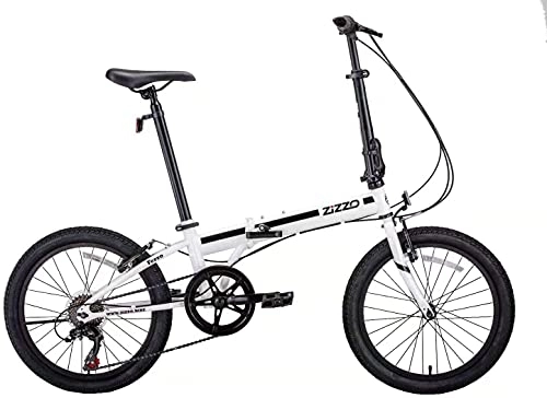 Folding Bike : ZiZZO Ferro 20-inch 29 lbs Light Weight Folding Bike (White)