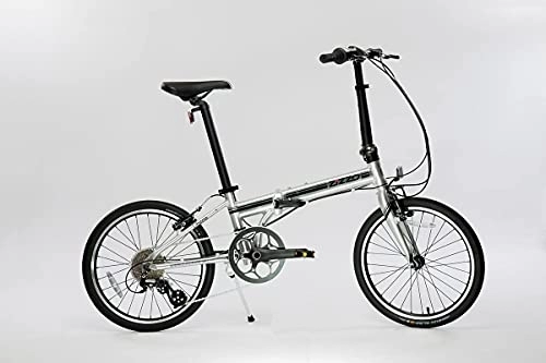Folding Bike : ZiZZO Liberte 23lb Lightweight Aluminum Alloy 20-Inch 8-Speed Folding Bicycle with Quick Release Wheels (Sliver / Black)