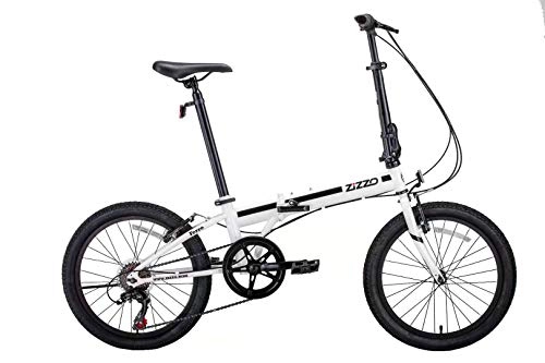 Folding Bike : ZiZZO Unisex's EuroMini Ferro 20" 29 lbs Light Weight Folding Bike (White), 20 inch