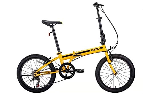 Folding Bike : ZiZZO Unisex's EuroMini Ferro 20" 29 lbs Light Weight Folding Bike (Yellow), 20 inch