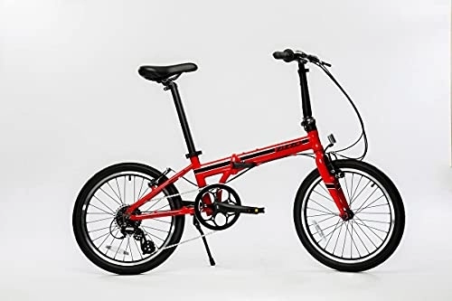 Folding Bike : ZiZZO Urbano 24lb Lightest Aluminum Frame Genuine Shimano 8-Speed 20-Inch Folding Bike (Red)