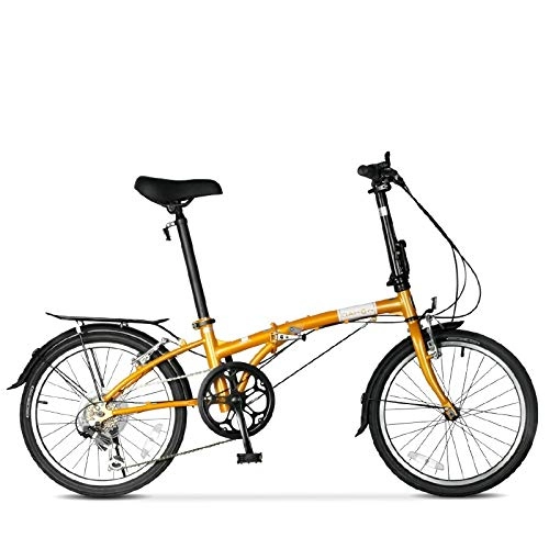 Folding Bike : ZLXLX Folding Bicycle 20-inch Ultra-Light-Speed Adult Student Male and Female Folding Bicycle Foldable Design, Easy to Carry / ? Orange / 20 Inches