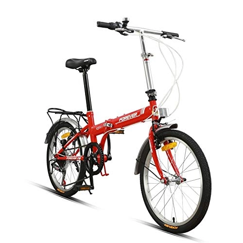 Folding Bike : ZLXLX Folding Bicycle Adult Men and Women Ultra Light Portable Mini Portable Mini Bike Folding Bicycle, Suitable for Commuting, Traveling, Shopping, Sports, Etc. / ? Red / 20 Inches