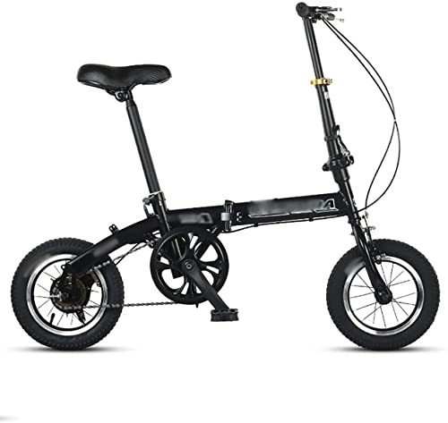 Folding Bike : ZLYJ 12 Inch Folding Bicycle, Folding Bicycle City Bike, Comfortable Portable Compact Lightweight With Suspension for Students And Urban Commuters A, 12inch