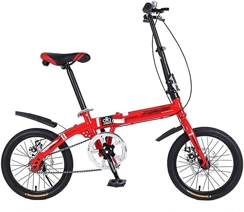 Folding Bike : ZLYJ 16 Inch Foldable Bikes Light And Portable Adult Mini Bicycle Folding Carbon Steel Frame Mechanical Disc Brake City Commuter Car C, 20inch