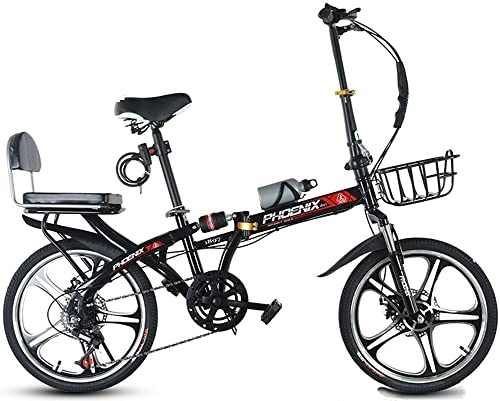 Folding Bike : ZLYJ 20 Inch Foldable Mountain Bike, 21-speed Gearbox With Extremely High Shock Absorption, Mechanical Disc Brake B, 20inch