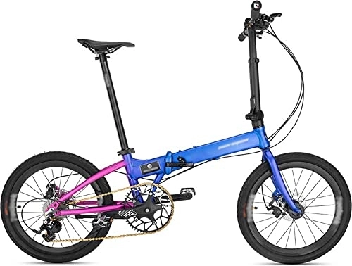 Folding Bike : ZLYJ 20 Inches Mountain Bicycle Folding Bike Comfortable Chair, Anti-slip And Wear Resistant Tires, High Carbon Steel Frame A, 20inch