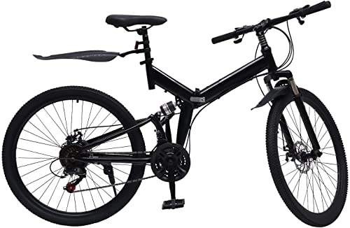 Folding Bike : ZLYJ 26 Inch Folding Bike, Carrying Capacity for Mountain Trails and Any Comfortable Commuting Suitable for Most People A, 26inch
